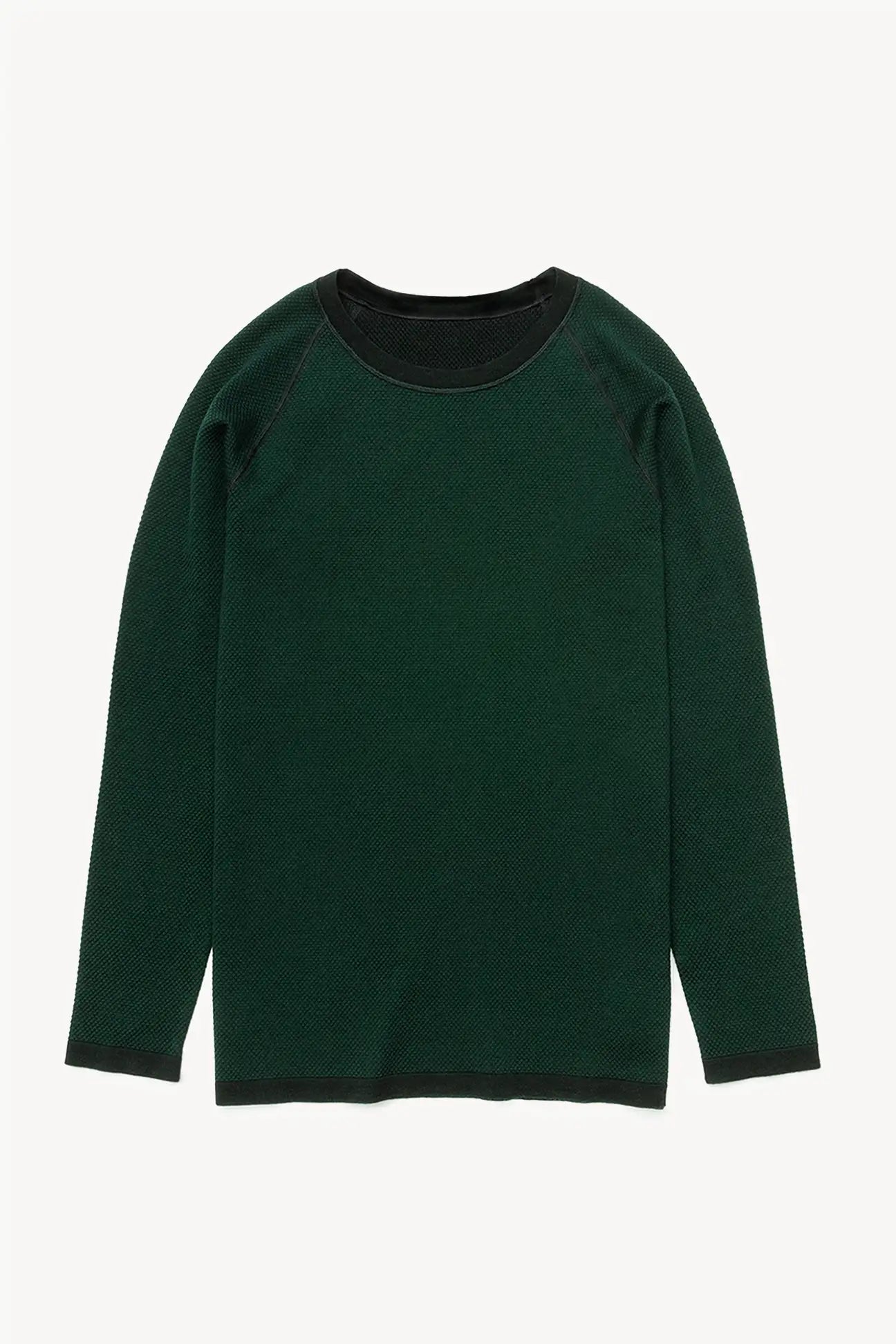 Green Merino Silk Running Long Sleeve